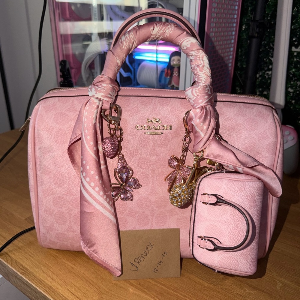 Coach Powder Pink LARGE Rowan